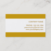 Gold Star Visitenkarte Side Star Weißer Streifen (Rückseite)