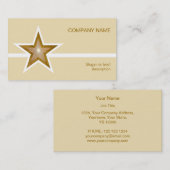 Gold Star-Visitenkarte Visitenkarte (Vorne/Hinten)