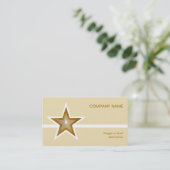 Gold Star-Visitenkarte Visitenkarte (Stehend Vorderseite)