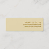 Gold Star Visitenkarten-Vorlage enthüllt Creme Mini Visitenkarte (Rückseite)