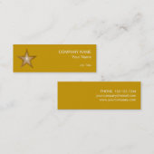 Gold-Star-Visitenkarten-Vorlage in magerem Gold Mini Visitenkarte (Vorne/Hinten)