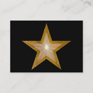Gold Star Visitenkarten-Vorlage in schwarz Visitenkarte