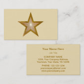 Gold Star Visitenkartenvorlage Visitenkarte (Vorne/Hinten)