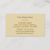 Gold Star Visitenkartenvorlage Visitenkarte (Rückseite)