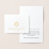 Gold Star von David echtes Beileid Vielen Dank Folienkarte (Anzeige)