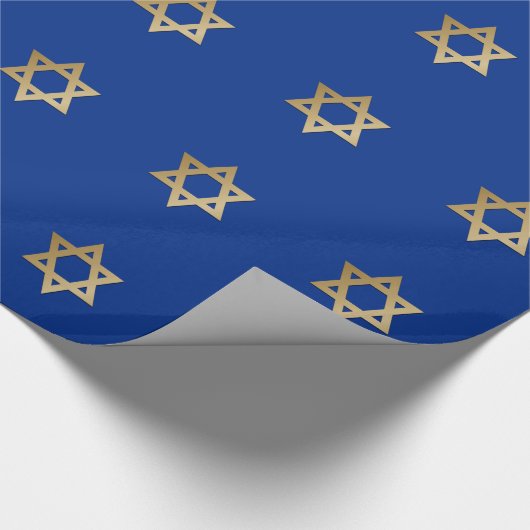 Gold Star von David Jewish Holidays Geschenk Geschenkpapier (Ecke)