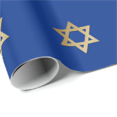 Gold Star von David Jewish Holidays Geschenk Geschenkpapier (Rolleneckpunkt)