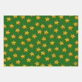 Gold Star Wrapping Paper - Elegantes Weihnachtsfes Geschenkpapier Set (Vorderseite 3)