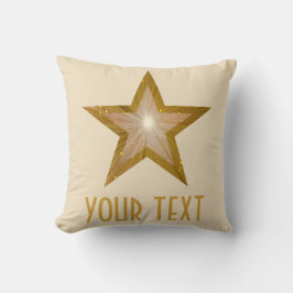 "Gold Star" "Your Text" werfen Kissen quadratisch