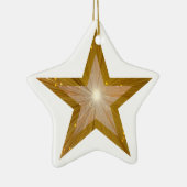Gold Star Ziersternform weiß Keramik Ornament (Rechts)