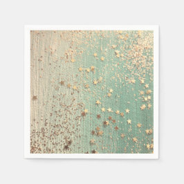 Gold Stardust auf Sea Green Serviette