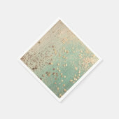 Gold Stardust auf Sea Green Serviette (Ecke)