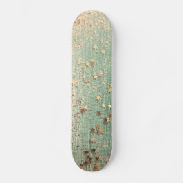 Gold Stardust auf Sea Green Skateboard