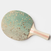 Gold Stardust auf Sea Green Tischtennis Schläger (Seitenansicht)