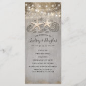 Gold Starfish Couple Beach Hochzeitsprogramme Programm (Vorderseite)