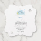 Gold Starlit Baby Boy Bliss Stork Sonderlieferung Geschenkanhänger (Rückseite)