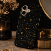 Gold Starry Night Celestial Phone Case iPhone 16 Hülle