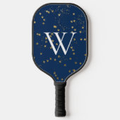 Gold Starry Night Novelty Pickleball Schläger (Vorderseite)