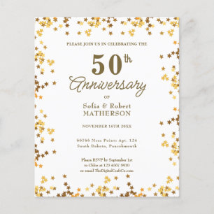 Gold Stars 50 Jahre Jahreshaushaltsplan Einladung