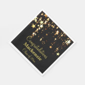 Gold Stars Abschluss Serviette (Ecke)