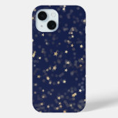 Gold Stars auf blau Case-Mate iPhone Hülle (Rückseite)