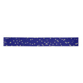 Gold Stars auf blau Satinband (Vorderseite)