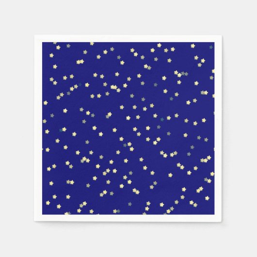 Gold Stars auf blau Serviette (Vorderseite)