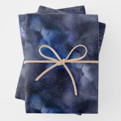 Gold Stars auf dem Papier für Navy Night Sky Wrapp (Beispiel)