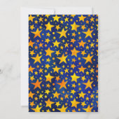 Gold Stars auf der Navy Blue Graduation Party Einladung (Rückseite)