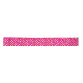Gold Stars auf Fuchsia Pink Satinband (Vorderseite)