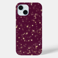 Gold Stars auf Maroon
