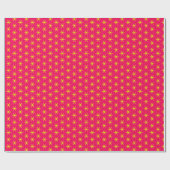 Gold Stars auf rotem, glänzenden Wrapping Paper Geschenkpapier (Flach)