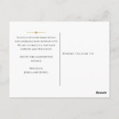 Gold Stars Baby Dusche Vielen Dank Postkarte (Rückseite)