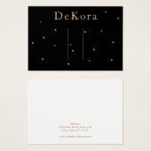 Gold Stars Black Hair Clip Barrett Display Card (Vorne & Hinten)