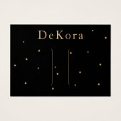 Gold Stars Black Hair Clip Barrett Display Card (Vorderseite)