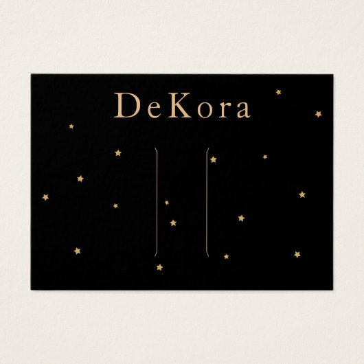Gold Stars Black Hair Clip Barrett Display Card (Vorderseite)
