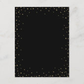 Gold Stars Black Wedding Card Begleitkarte (Rückseite)