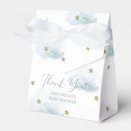 Gold Stars & Blue Clouds Babydusche Geschenkschachtel