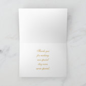 Gold Stars Border Wedding Danke Karten (Innenseite)