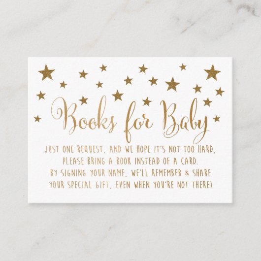 Gold Stars Buchanforderung Einsteckkarte Begleitkarte (Vorderseite)