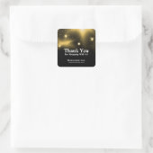 Gold Stars Business Danke Custom Quadratischer Aufkleber (Tasche)