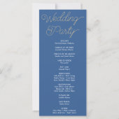 Gold Stars Celestial Dark Blue Wedding Program (Rückseite)