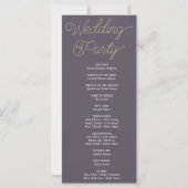 Gold Stars Celestial Smoke Gray Wedding Program (Rückseite)