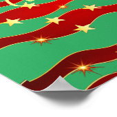 Gold Stars Christmas Sky Thunder_Cove Poster (Ecke)