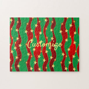 Gold Stars Christmas Sky Thunder_Cove Puzzle