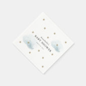 Gold Stars & Clouds Baby Duschpapier Napkins Serviette (Ecke)