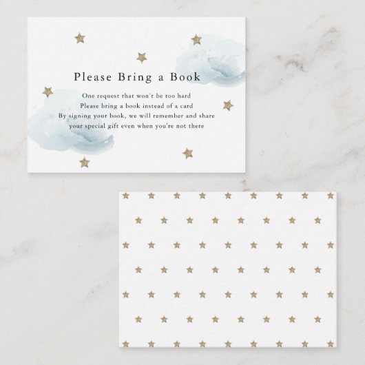 Gold Stars & Clouds Bitte eine Reservekarte mitbri Begleitkarte (Vorne/Hinten)