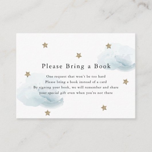 Gold Stars & Clouds Bitte eine Reservekarte mitbri Begleitkarte (Vorderseite)