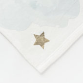 Gold Stars & Clouds Blue Boy Monatlicher Meilenste Fleecedecke (Ecke)