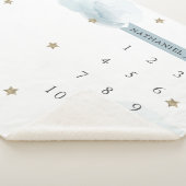 Gold Stars & Clouds Blue Boy Monatlicher Meilenste Sherpadecke (3/4)